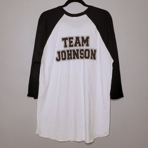 Jamey Johnson Band Tee Team Johnson Baseball Tee Shirt XL Black White - Picture 2 of 8